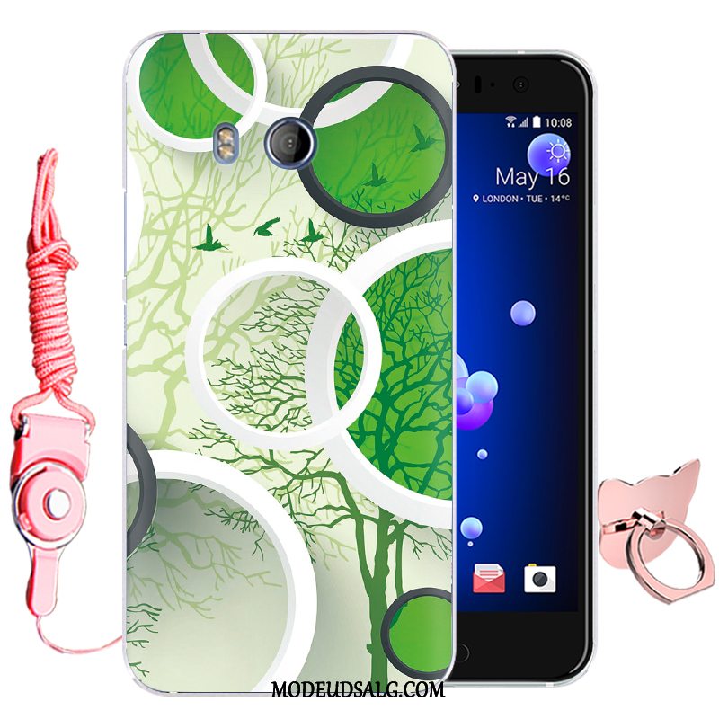 Htc U11 Etui Silikone Blød Cover Anti-fald Lyserød