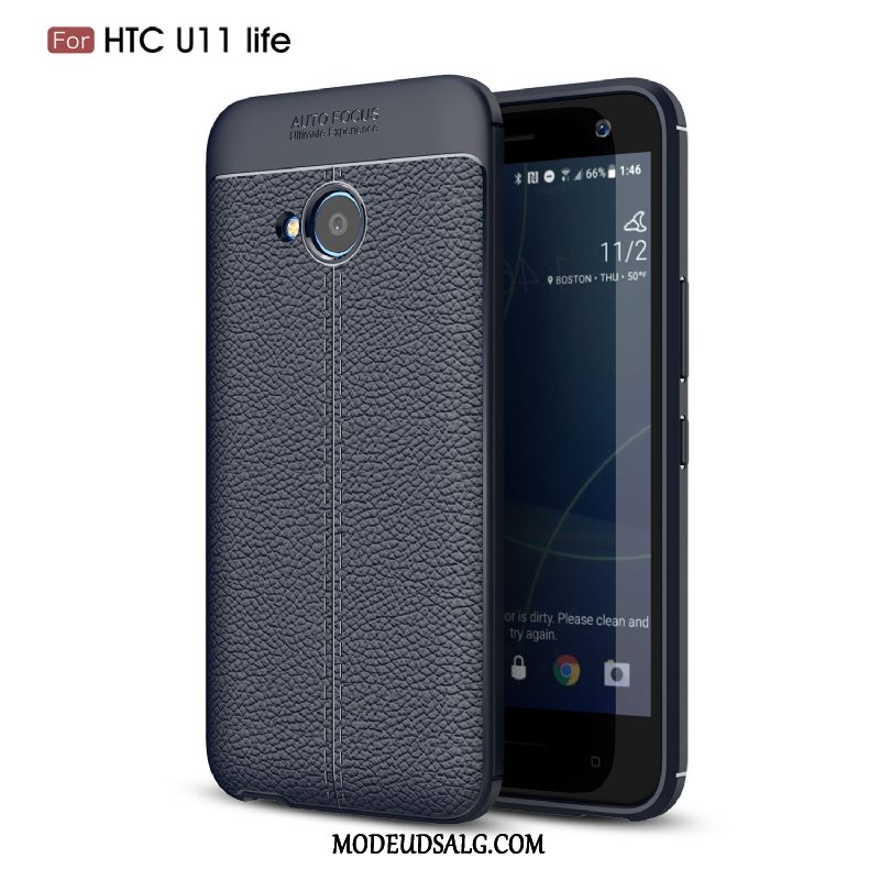 Htc U11 Life Etui / Cover Mønster Beskyttelse Læder Sort