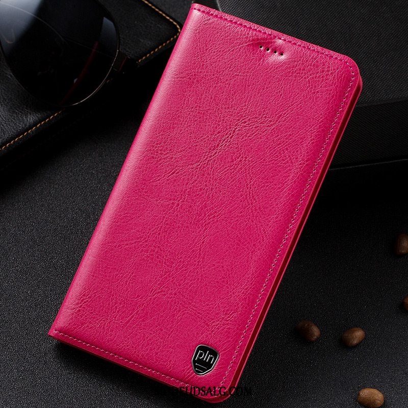 Htc U12+ Etui Beskyttelse Mønster Cover Folio Rød