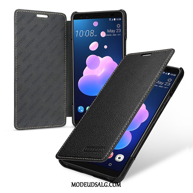 Htc U12+ Etui Simple Anti-fald Af Personlighed Folio Beskyttelse