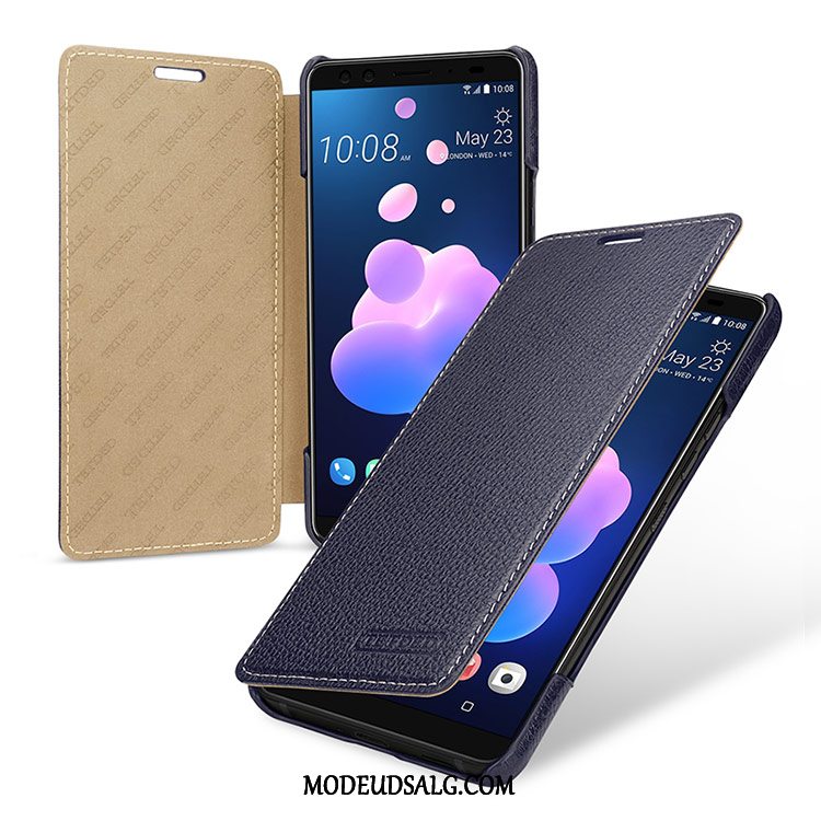 Htc U12+ Etui Simple Anti-fald Af Personlighed Folio Beskyttelse