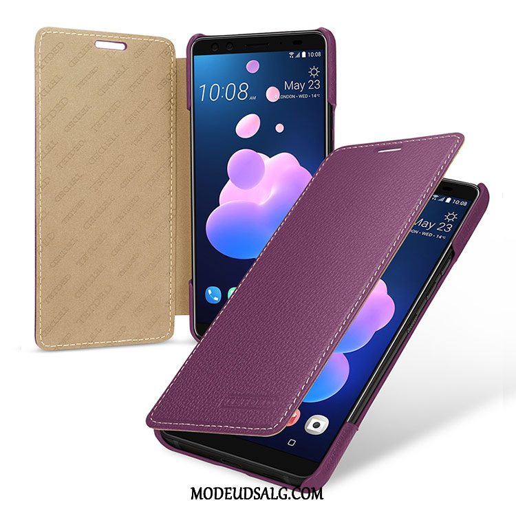 Htc U12+ Etui Simple Anti-fald Af Personlighed Folio Beskyttelse