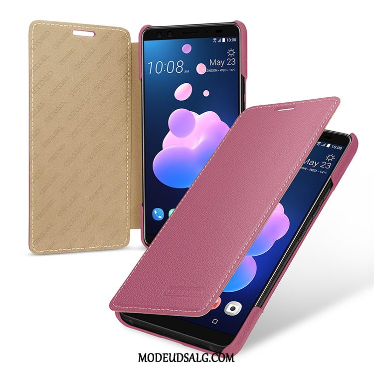 Htc U12+ Etui Simple Anti-fald Af Personlighed Folio Beskyttelse