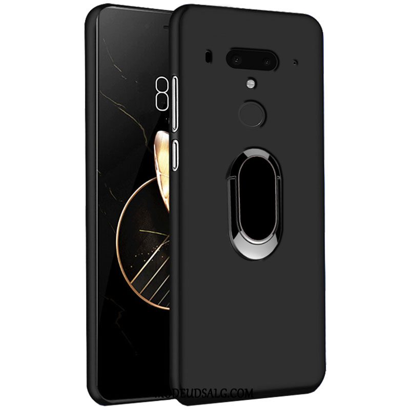 Htc U12+ Etui Support Sort Blød Nubuck Bil