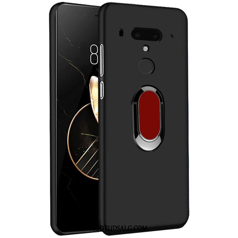 Htc U12+ Etui Support Sort Blød Nubuck Bil