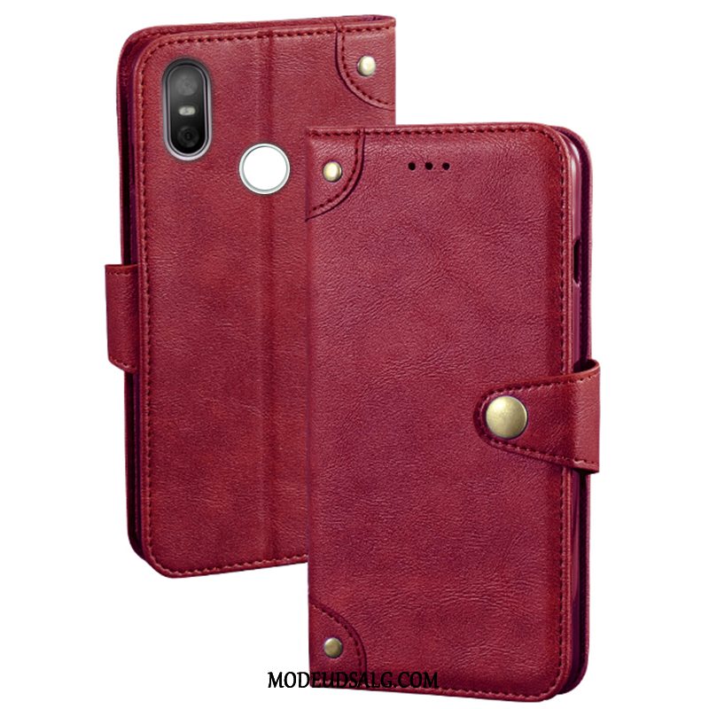 Htc U12 Life Etui Cover Tegnebog Trend Lædertaske Rød