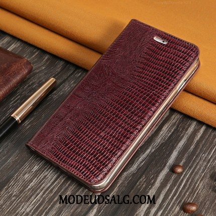 Htc U12 Life Etui / Cover Ægte Læder Folio Beskyttelse Kort High End