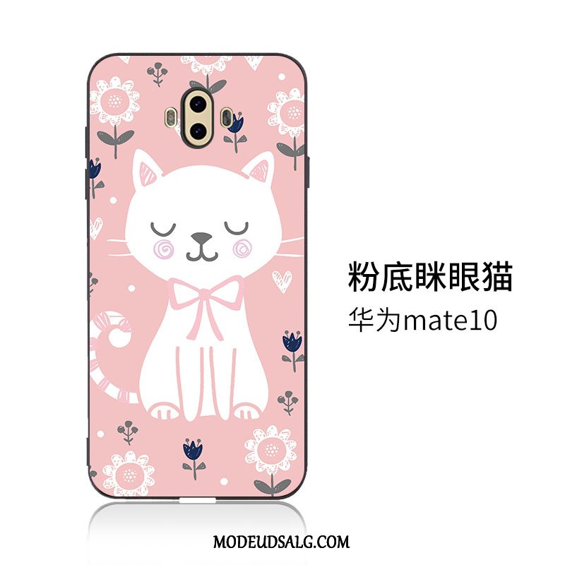 Huawei Mate 10 Etui Cartoon Blå Hængende Ornamenter Support Blød