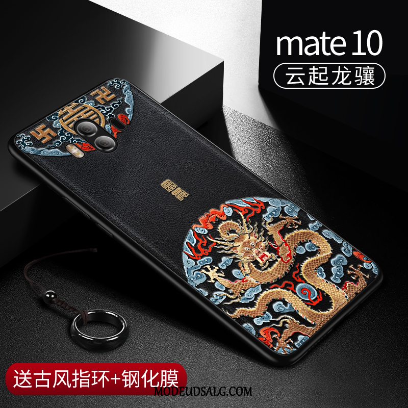 Huawei Mate 10 Etui Læder Cover Trend Net Red Mønster