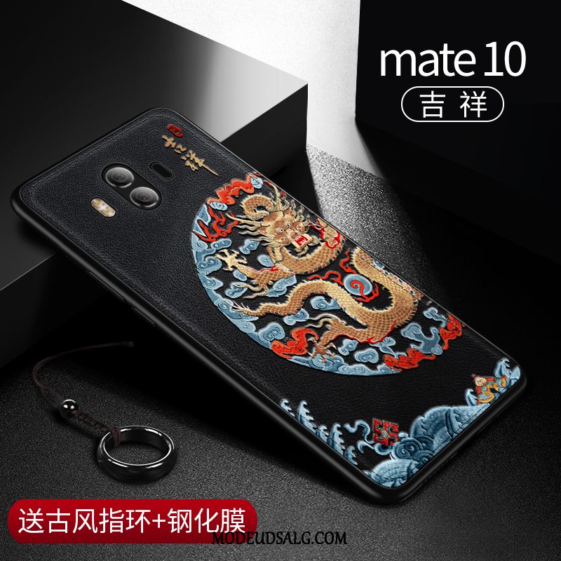 Huawei Mate 10 Etui Læder Cover Trend Net Red Mønster