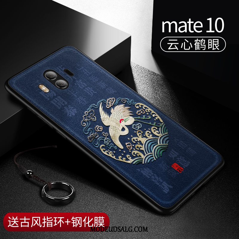 Huawei Mate 10 Etui Læder Cover Trend Net Red Mønster