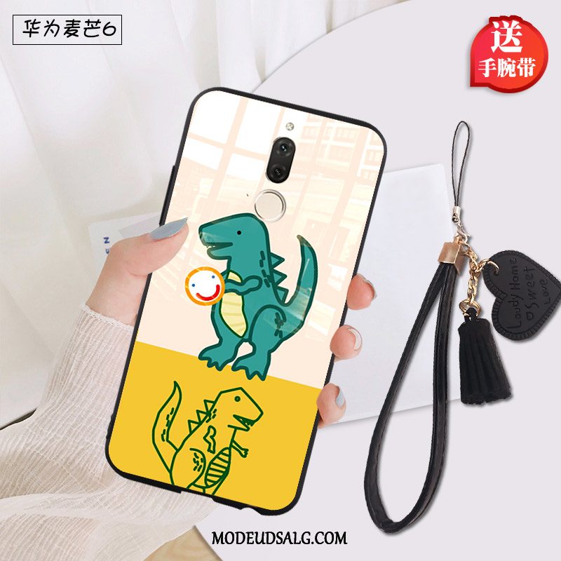 Huawei Mate 10 Lite Etui / Cover Glas Kreativ Hård Gul Cartoon