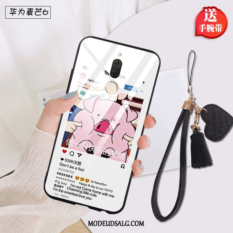 Huawei Mate 10 Lite Etui / Cover Glas Kreativ Hård Gul Cartoon