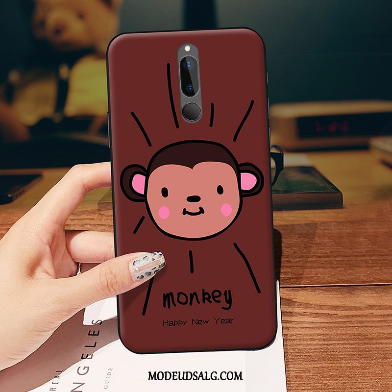 Huawei Mate 10 Lite Etui / Cover Net Red Dyr Nubuck Cartoon