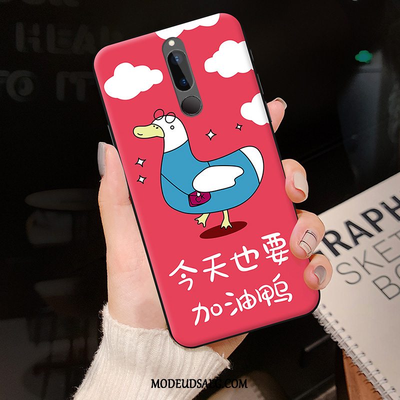 Huawei Mate 10 Lite Etui / Cover Ny Smuk Cartoon Rød Silikone