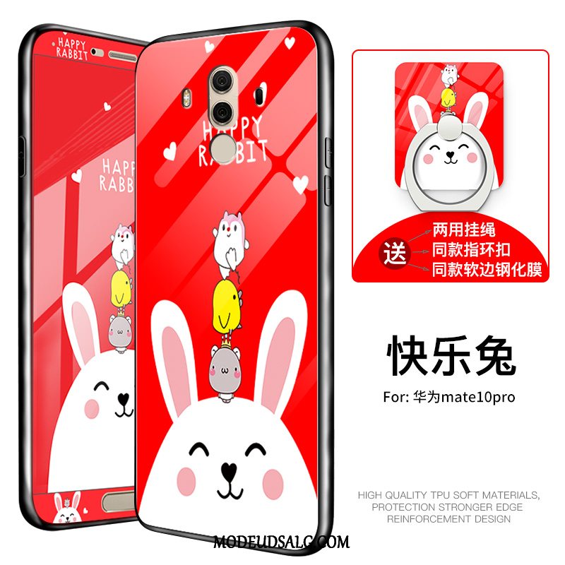 Huawei Mate 10 Pro Etui Glas Smuk Alt Inklusive Lyserød Cartoon