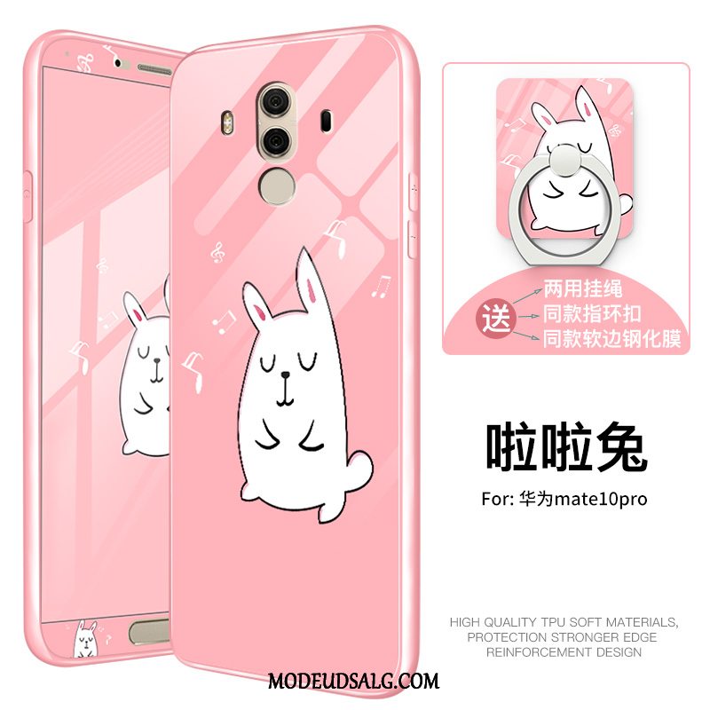 Huawei Mate 10 Pro Etui Glas Smuk Alt Inklusive Lyserød Cartoon