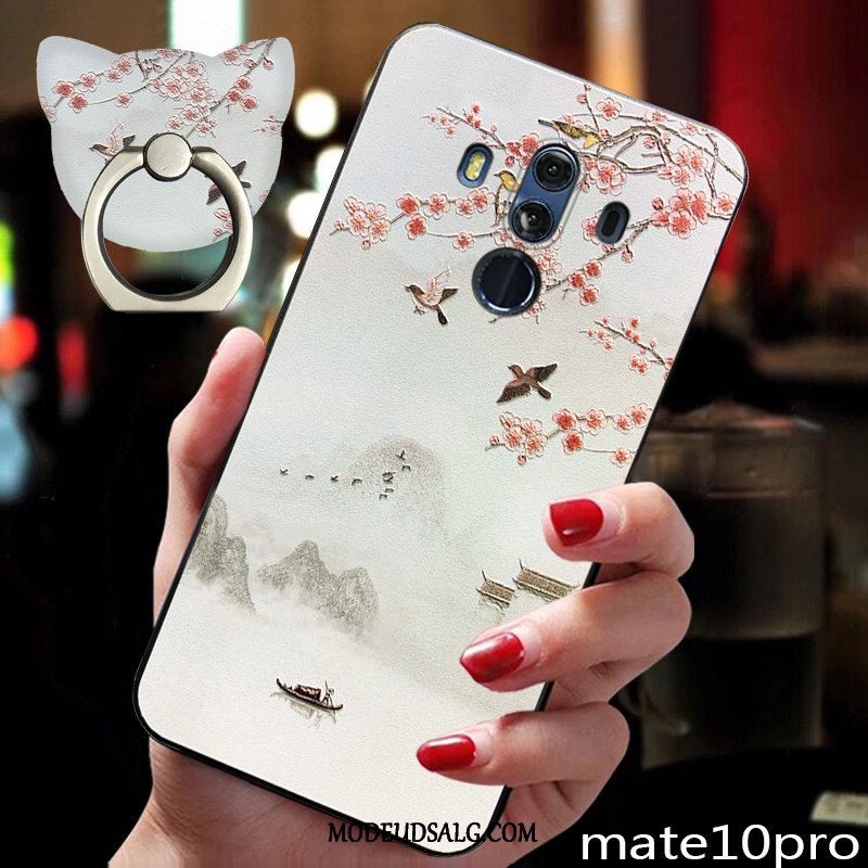 Huawei Mate 10 Pro Etui Hængende Ornamenter Hvid Blød Kreativ Tynd