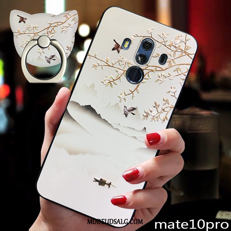 Huawei Mate 10 Pro Etui Hængende Ornamenter Hvid Blød Kreativ Tynd