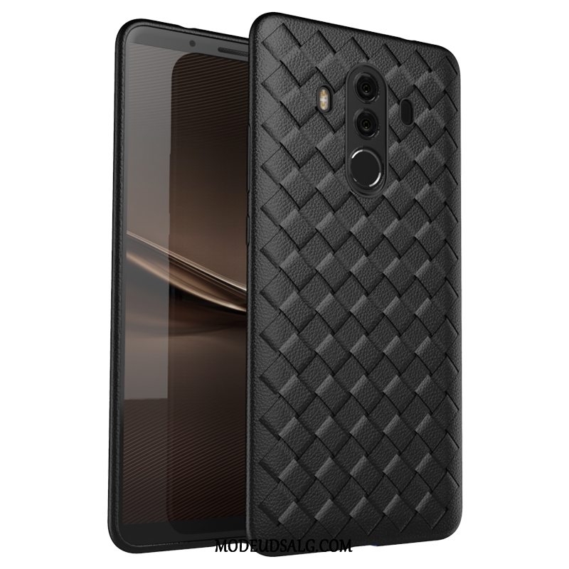 Huawei Mate 10 Pro Etui Læder Lilla Mønster Strikkede Udstrålende