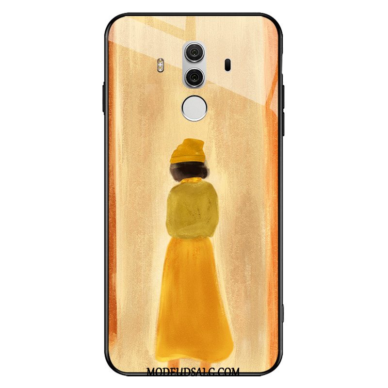 Huawei Mate 10 Pro Etui Ny Glas Cartoon Sort Af Personlighed