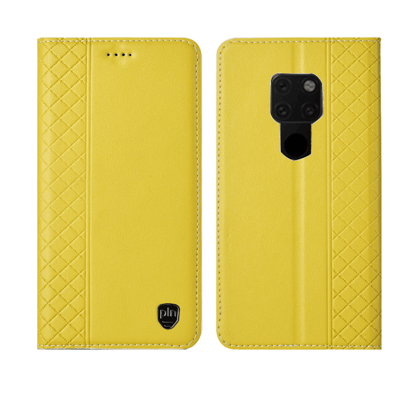 Huawei Mate 20 Etui Beskyttelse Cover Alt Inklusive Lædertaske Gul