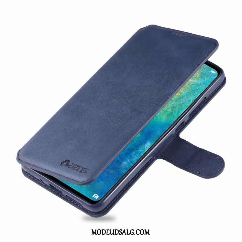 Huawei Mate 20 Etui Blå Cover Hængende Ornamenter Folio Membrane