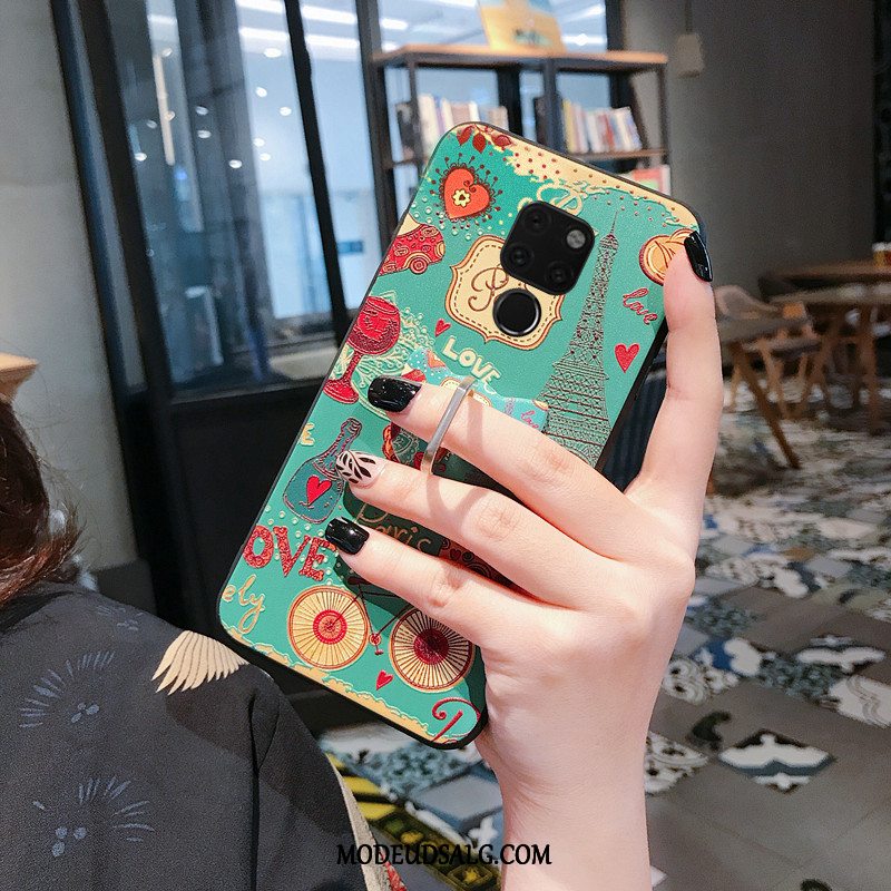 Huawei Mate 20 Etui Blød Support Grøn Trendy Silikone