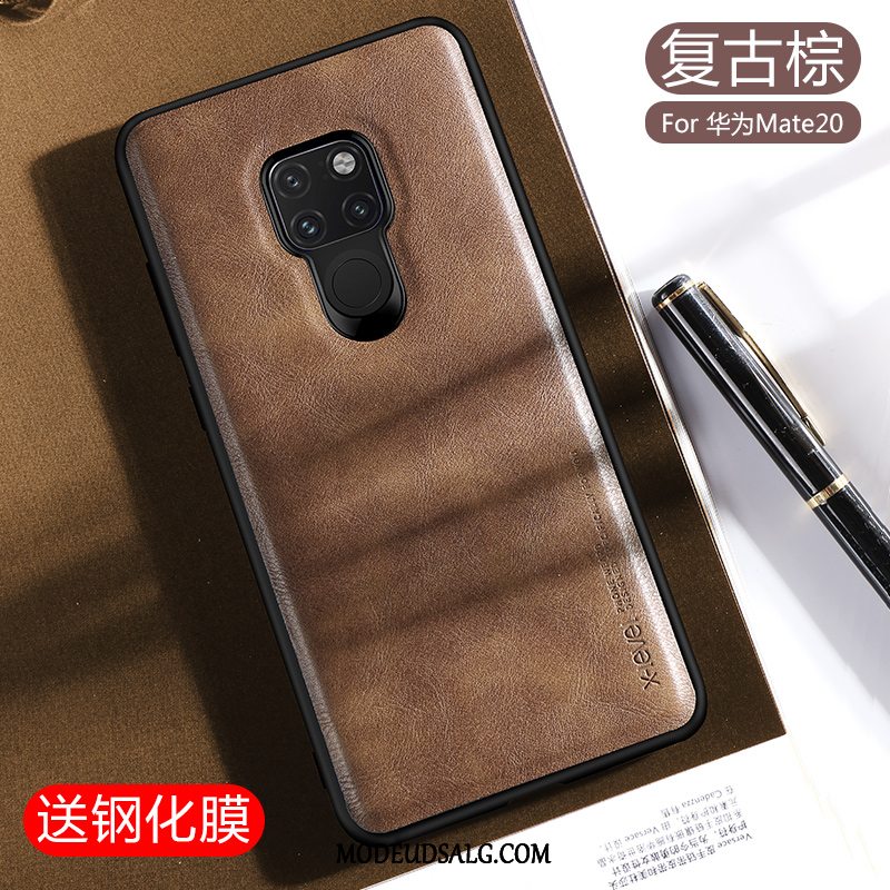 Huawei Mate 20 Etui / Cover Beskyttelse High End Grå Business