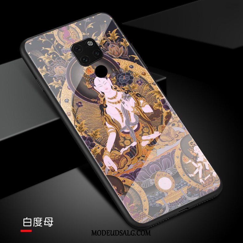 Huawei Mate 20 Etui / Cover Buddha Gul Grøn Glas Rigdomens Gud