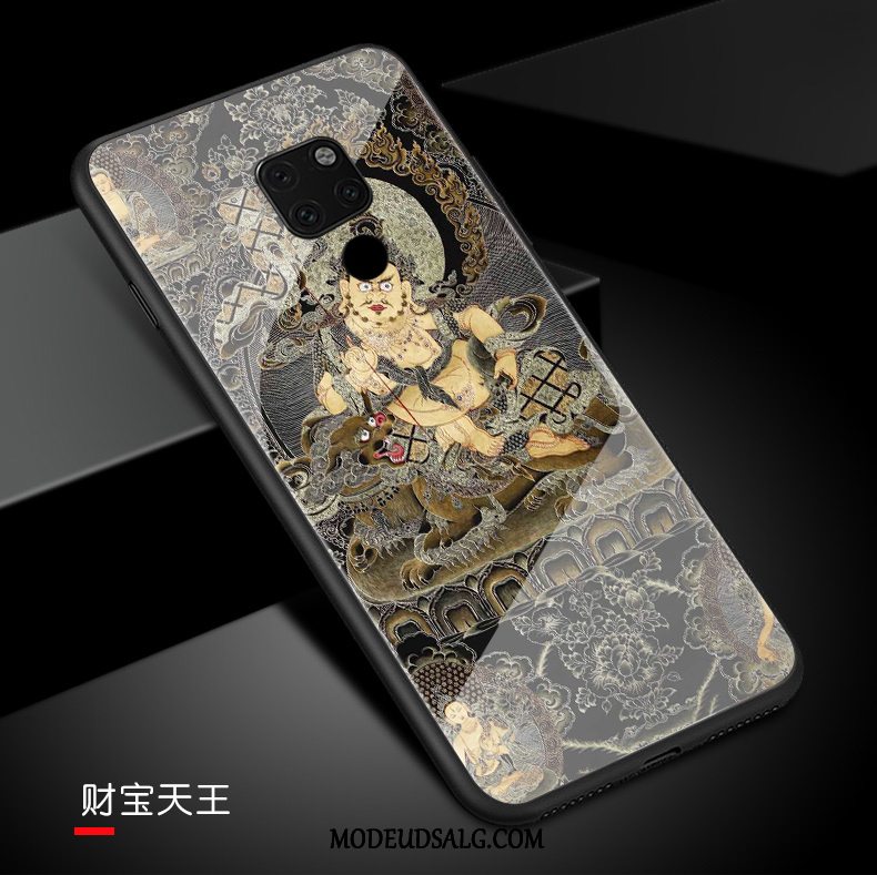 Huawei Mate 20 Etui / Cover Buddha Gul Grøn Glas Rigdomens Gud