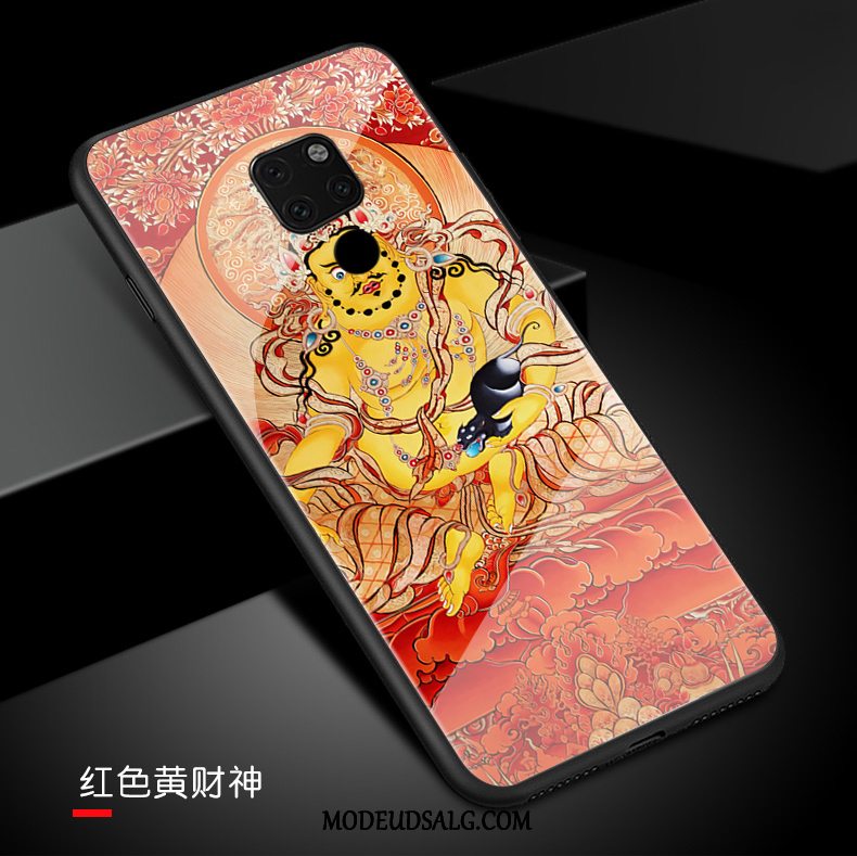 Huawei Mate 20 Etui / Cover Buddha Gul Grøn Glas Rigdomens Gud