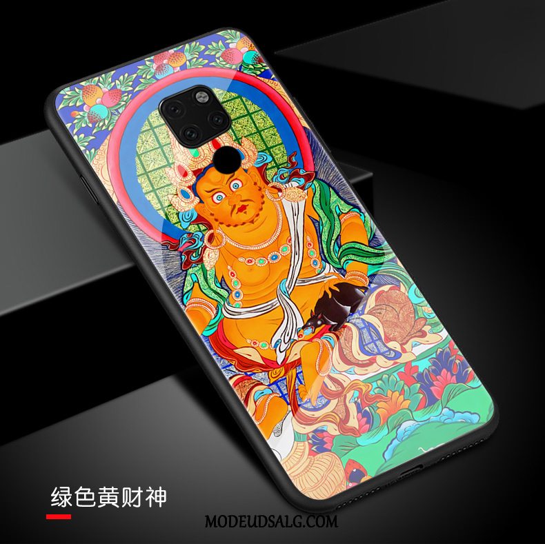 Huawei Mate 20 Etui / Cover Buddha Gul Grøn Glas Rigdomens Gud