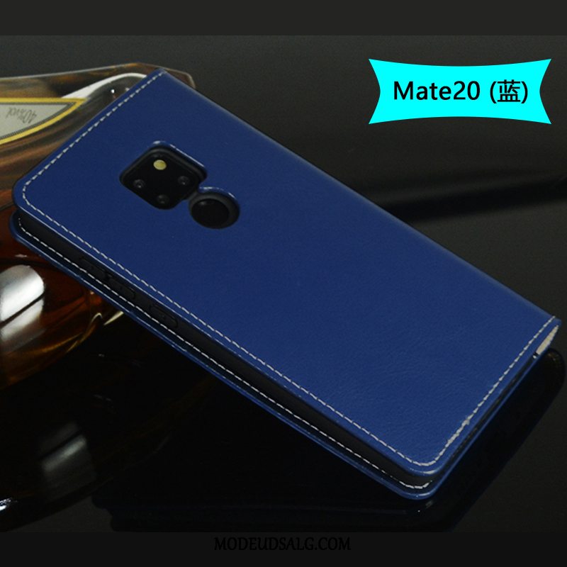 Huawei Mate 20 Etui / Cover Ægte Læder Clamshell Business Kvalitet