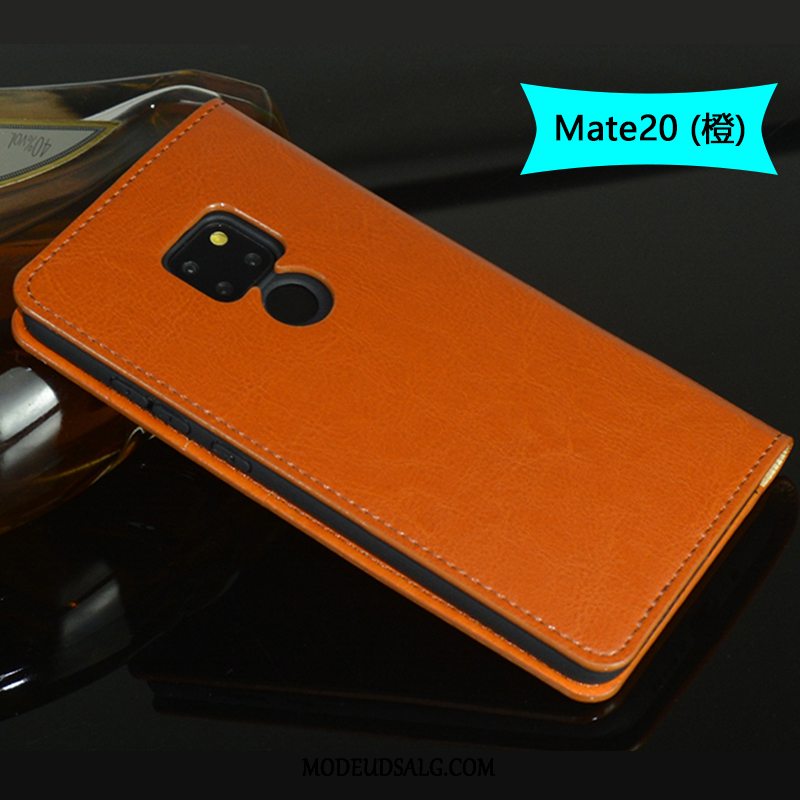 Huawei Mate 20 Etui / Cover Ægte Læder Clamshell Business Kvalitet