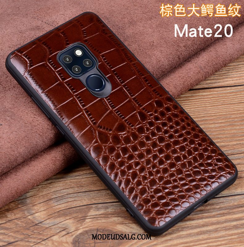 Huawei Mate 20 Etui / Cover Ægte Læder Lædertaske Beskyttelse