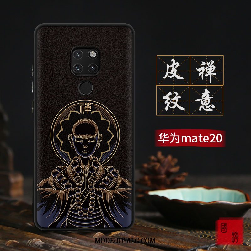 Huawei Mate 20 Etui Kinesisk Stil Trendy Silikone Relief Cover