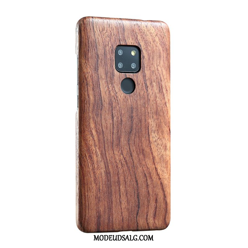 Huawei Mate 20 Etui Træ Føle Sort Cover Tynd