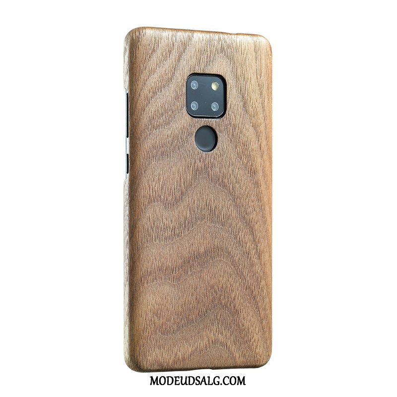 Huawei Mate 20 Etui Træ Føle Sort Cover Tynd