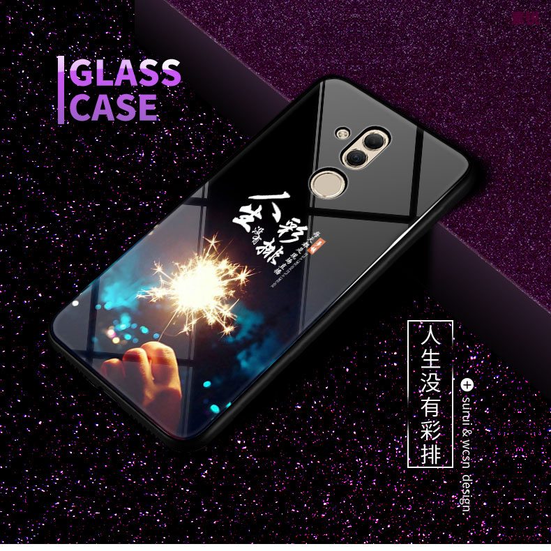 Huawei Mate 20 Lite Etui Cover Glas Beskyttelse Nubuck Af Personlighed