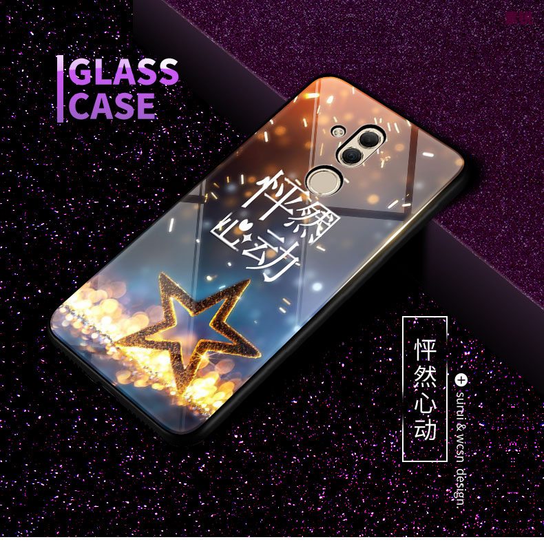 Huawei Mate 20 Lite Etui Cover Glas Beskyttelse Nubuck Af Personlighed