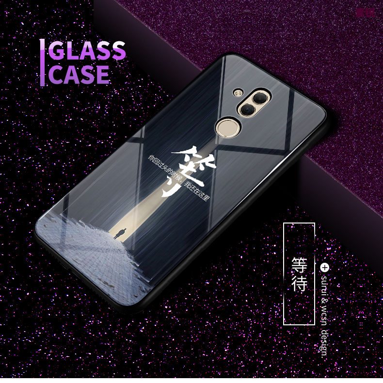 Huawei Mate 20 Lite Etui Cover Glas Beskyttelse Nubuck Af Personlighed