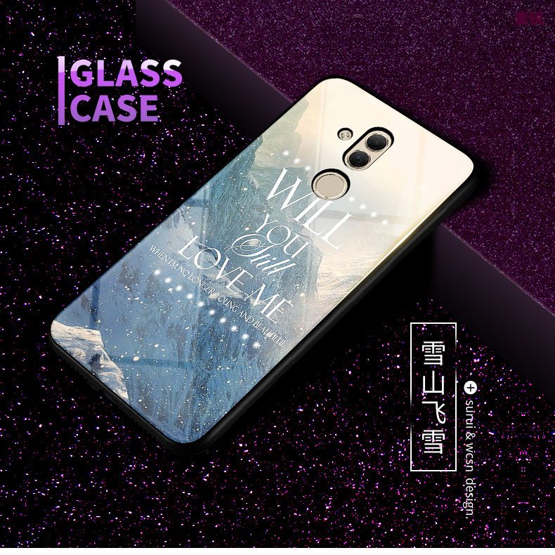 Huawei Mate 20 Lite Etui Cover Glas Beskyttelse Nubuck Af Personlighed