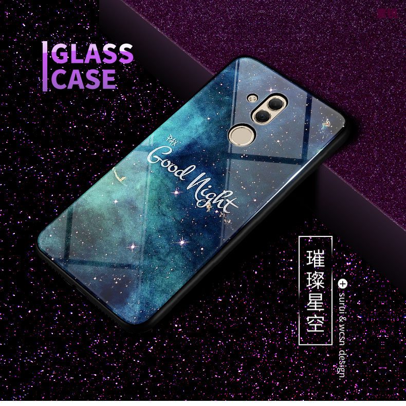 Huawei Mate 20 Lite Etui Cover Glas Beskyttelse Nubuck Af Personlighed