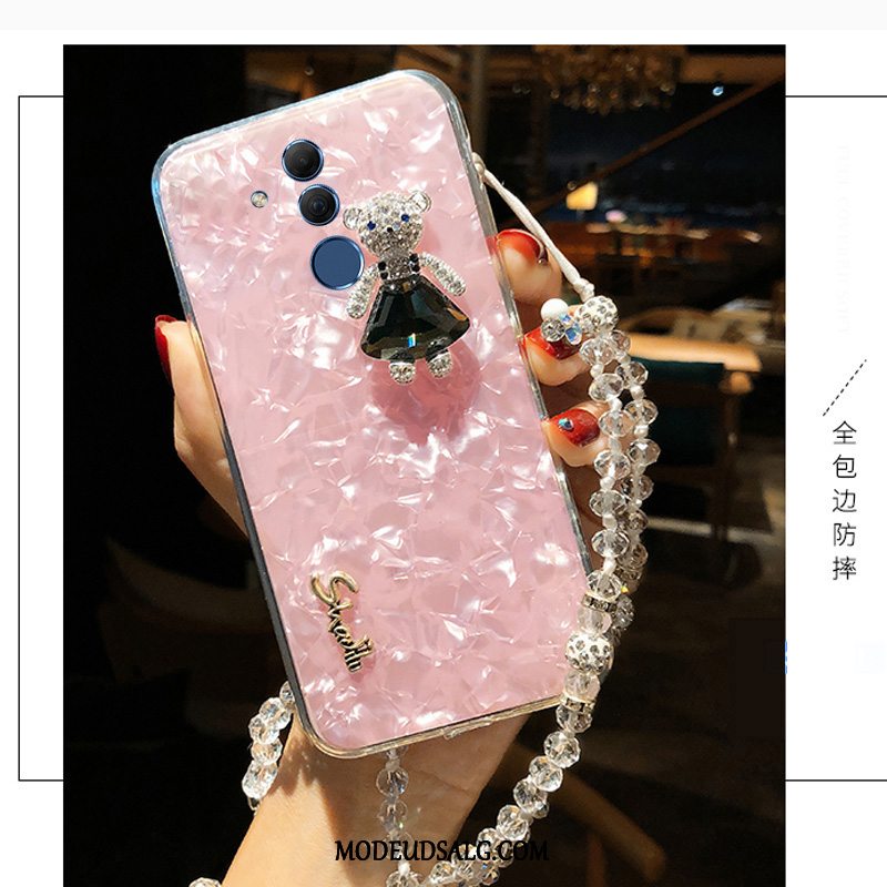 Huawei Mate 20 Lite Etui Hængende Hals Hvid Net Red Strass Af Personlighed