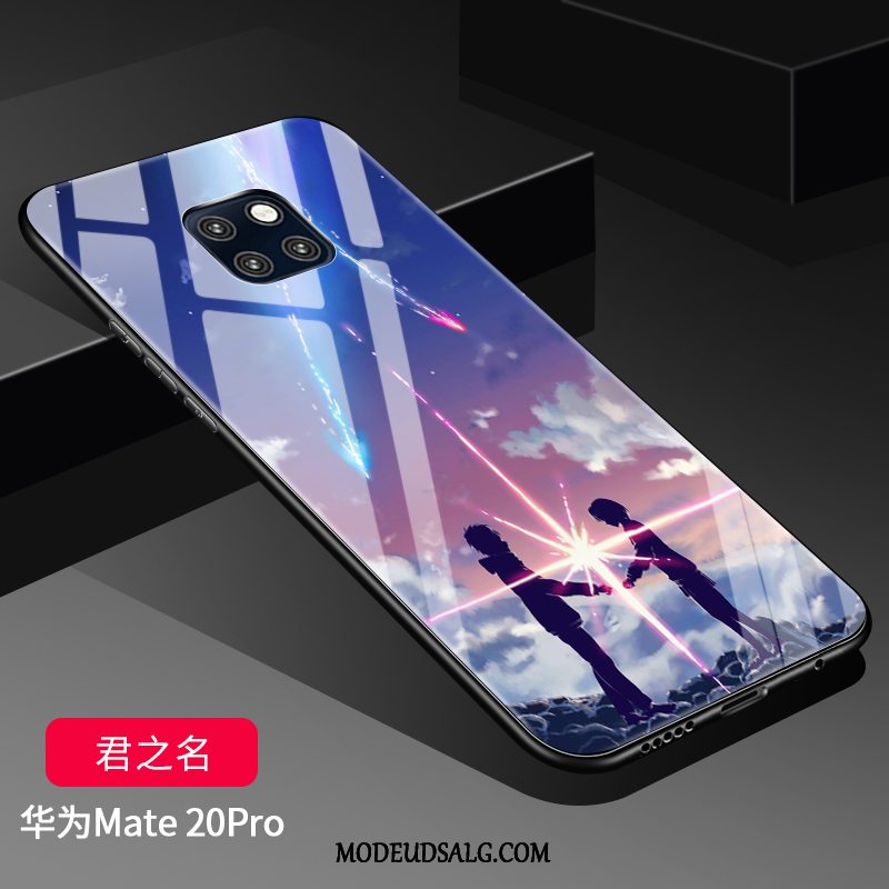 Huawei Mate 20 Pro Etui Alt Inklusive Anti-fald Nubuck Beskyttelse Hærdet Glas