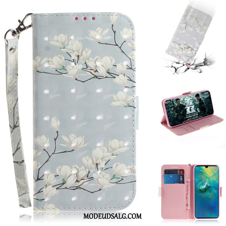 Huawei Mate 20 Pro Etui / Cover Cartoon Lædertaske Folio Sort Smuk