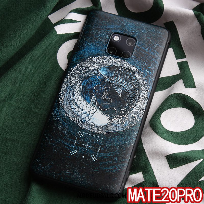 Huawei Mate 20 Pro Etui / Cover Let Tynd Nubuck Blå Af Personlighed Kreativ