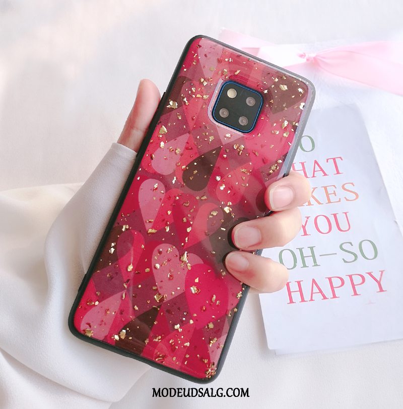 Huawei Mate 20 Pro Etui Kreativ Vintage Hvid Smuk Silikone