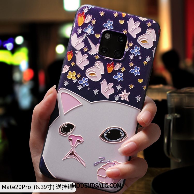 Huawei Mate 20 Pro Etui Tynd Blød Nubuck Cartoon Cover